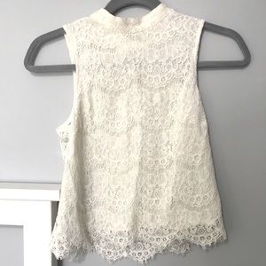 Dressy White Laced Tank
